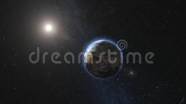 地球和月球卫星的日出观测